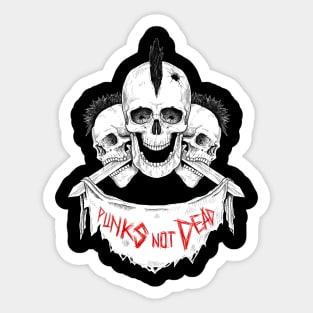 3 Skull Iconic Sticker